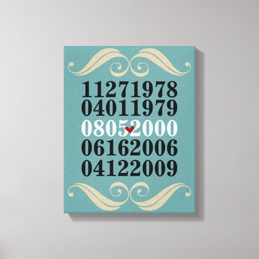 オリジナル特別日付 キャンバスプリント (正面)