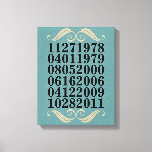 オリジナル特別日付 キャンバスプリント (正面)