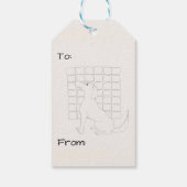 オリジナル犬スケッチ中国のドッグ年2018ギフトT ギフトタグ (裏面)