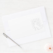 オリジナル犬スケッチ中国のドッグ年2018スティック2 長方形シール (封筒)