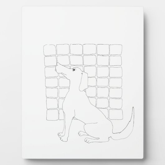 オリジナル犬スケッチ中国のドッグ年2018プラーク フォトプラーク (正面)