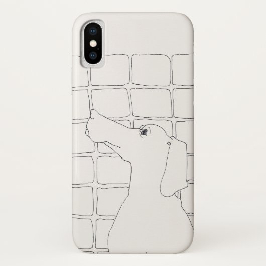 オリジナル犬スケッチ中国のドッグ年2018 Xケース Case-Mate iPhoneケース (裏面)