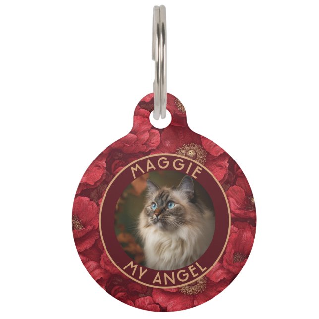 オリジナル犬飼いギフト アネモネ ペット　ネームタグ (正面)