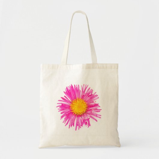 オリジナル独身のかわいいピンクの花 トートバッグ (正面)