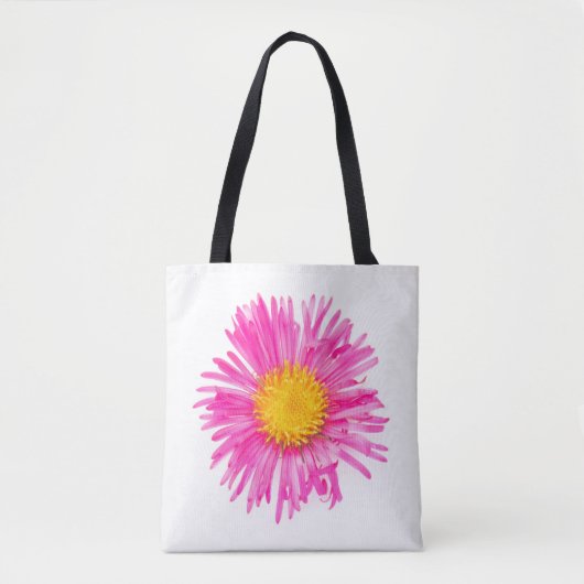 オリジナル独身のかわいいピンクの花 トートバッグ (正面)