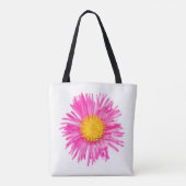 オリジナル独身のかわいいピンクの花 トートバッグ (裏面)