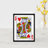 オリジナル王ハート（自殺キング） カード (黄色い花)