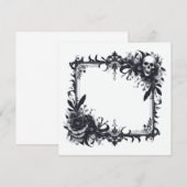 オリジナル白黒カード - 白黒テンプレート 招待状 (正面/裏面)