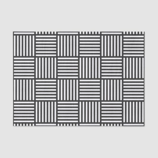 オリジナル白黒ダブルダイヤモンドパターン 薄葉紙 (正面)