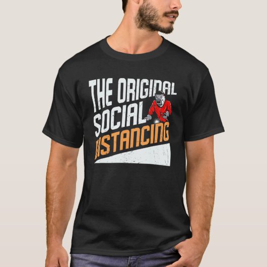 オリジナル社交的な溶接機のおもしろい溶接機 Tシャツ (正面)