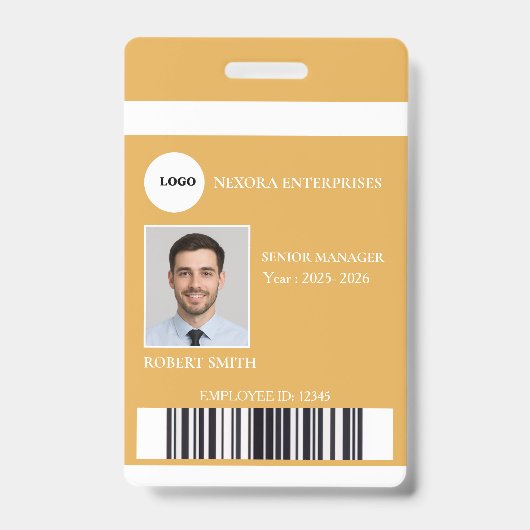 オリジナル社員IDカード | 会社名 バッジ (正面)