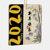 オリジナル竹絵画ネズミの希望中国のSq セラミックオーナメント (右)