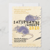 オリジナル竹絵画ラットのFC内の中国の希望 案内状 (裏面)