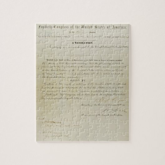 オリジナル第15回米国憲法改正 ジグソーパズル (縦)