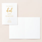 オリジナル箔 モダンでエレガントな父の日カード 箔カード (ディスプレー)