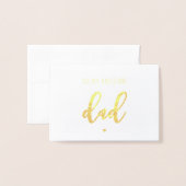 オリジナル箔 モダン ダッド 父の日 カード (封筒付き正面)