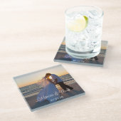 オリジナル結婚式写真 ガラスコースター (アングル)