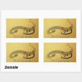 オリジナル絵を描のスネ中国のーク旧正月 長方形シール (シート)