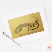 オリジナル絵を描のスネ中国のーク旧正月 長方形シール (封筒)