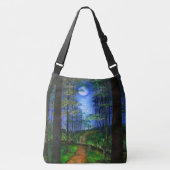 オリジナル絵を描の森林放棄の道 クロスボディバッグ (正面)