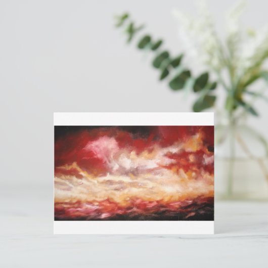 オリジナル絵を描シースケープ – ランドスケープアー絵を描ト ポストカード (スタンド正面)