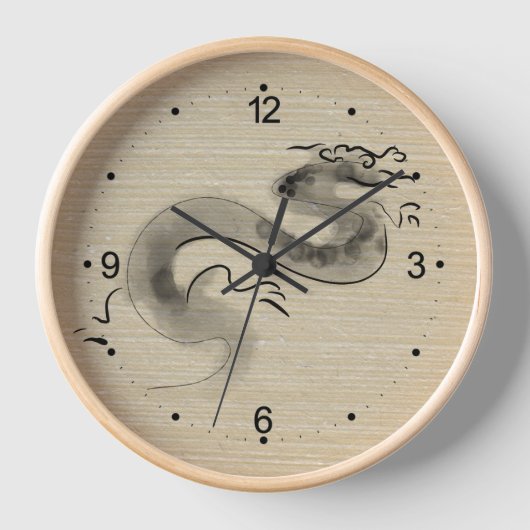 オリジナル絵を描ス中国のドラゴンイヤー誕生日WC1 壁時計 (正面)