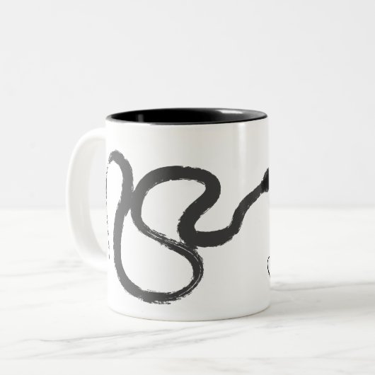 オリジナル絵を描ス中国のネーク2025年新年TTM ツートーンマグカップ (正面左)