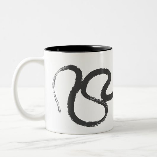 オリジナル絵を描ス中国のネーク2025年新年TTM ツートーンマグカップ (左)
