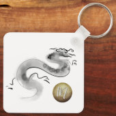 オリジナル絵を描ズ中国のドラゴンイヤーMonogram SqK キーホルダー (裏面)