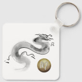 オリジナル絵を描ズ中国のドラゴンイヤーMonogram SqK キーホルダー (裏面)