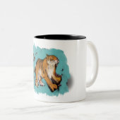 オリジナル絵を描ズ中国の・タイガー・イヤー誕生日 ツートーンマグカップ (正面右)