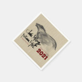 オリジナル絵を描ズOXベトナム新年2021 PN スタンダードカクテルナプキン (角)