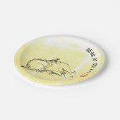 オリジナル絵画の水牛の子牛の年PP ペーパープレート (アングル)