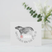 オリジナル絵画のOX中国のカスタム年明けHPost シーズンポストカード (スタンド正面)