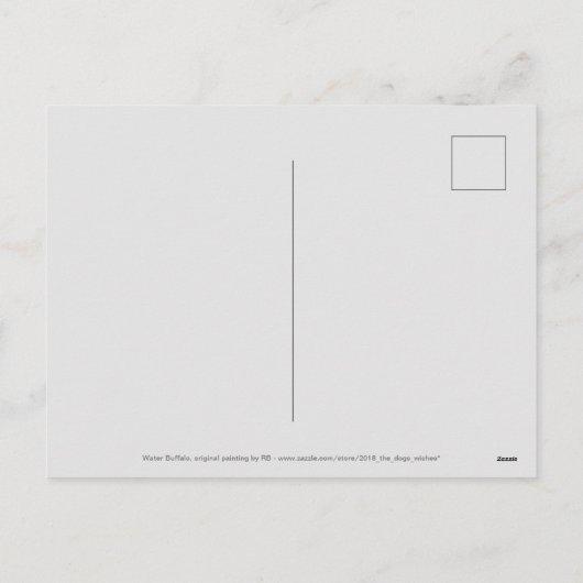 オリジナル絵画のOX中国のカスタム年明けHPost シーズンポストカード (裏面)