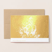 オリジナル絵画オックス中国のキッド2021年Lux G 箔カード (裏面封筒付き)