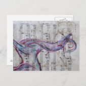 オリジナル絵画ズの馬の歌のシート ポストカード (正面/裏面)