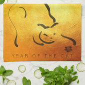 オリジナル絵画ズキャットベトナム新年2023 KT3 キッチンタオル (折り畳み)