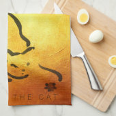 オリジナル絵画ズキャットベトナム新年2023 KT3 キッチンタオル (四つ折り)