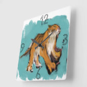 オリジナル絵画ズタイガー誕生日SqWC3 スクエア壁時計 (傾斜)