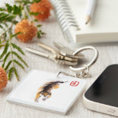 オリジナル絵画ズ中国のタイガーイヤーM誕生日K キーホルダー (正面右)