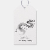 オリジナル絵画ズ中国のドラゴンイヤー誕生日GT ギフトタグ (裏面)