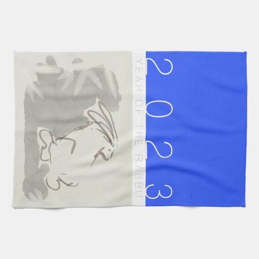 オリジナル絵画ズ中国のラビットイヤー〔占星術の〕十二宮図KT2 K キッチンタオル (横)