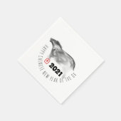 オリジナル絵画ズ2021年中国の初年度OX PN スタンダードカクテルナプキン (角)