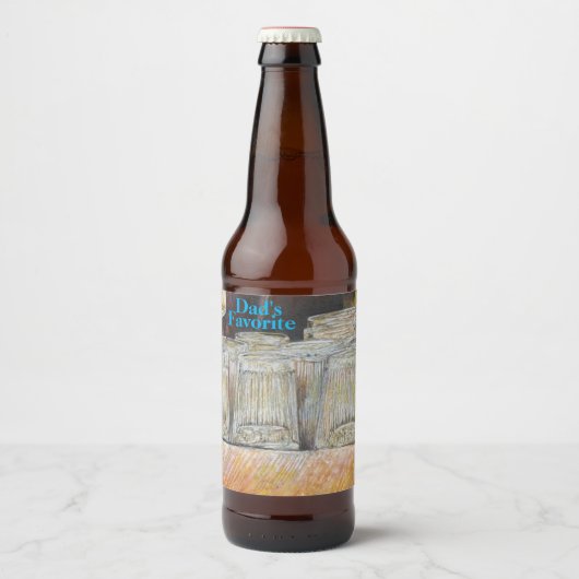 オリジナル絵画ズ・オブ・ニューヨーク・シティ・ランチカウンター ビールラベル (正面)