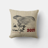 オリジナル絵画ズOXベトナム新年2021 SqP クッション (正面)