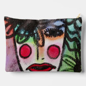 オリジナル絵画抽象芸術の女性 アクセサリーポーチ (裏面)