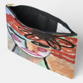 オリジナル絵画抽象芸術オン アクセサリーポーチ (見開き)