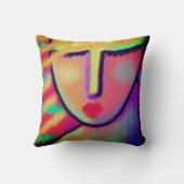 オリジナル絵画抽象芸術 クッション (裏面)