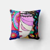 オリジナル絵画抽象芸術 クッション (裏面)